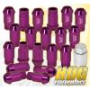 UNIVERSAL 12MMx1.25MM LOCKING LUG NUTS THREAD WHEEL RIM ALUMINUM PURPLE