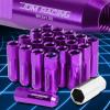 20pcs M12x1.5 Anodized 60mm Tuner Wheel Rim Acorn Lug Nuts IS250/GS460 Purple