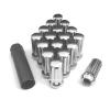 (24) Chrome Spline 14x1.5 Truck Locking Lug Nuts Chevy Gmc 6x5.5 Toyota Cadillac