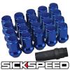 20 BLUE STEEL LOCKING HEPTAGON SECURITY LUG NUTS LUGS WHEELS/RIMS 12X1.5 L07