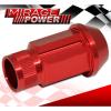 For Hyundai 12Mmx1.5 Locking Lug Nuts Open End Extend Aluminum 20 Piece Set Red