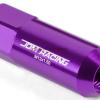 20 PCS M12 X 1.5 ALUMINUM ACORN TUNER LUG NUT/WHEEL LOCK+ADAPTER KEY PURPLE