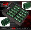 FOR ACURA 12x1.5 LOCKING LUG NUTS RIMS FORGED ALUMINUM 20PCS UNIT KEY KIT GREEN