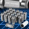 20pcs M12x1.5 Anodized 50mm Tuner Wheel Rim Locking Acorn Lug Nuts+Key Silver