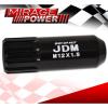 FOR DODGE M12x1.5MM LOCKING LUG NUTS CAR AUTO 60MM EXTENDED ALUMINUM KIT BLACK