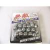 MUTEKI CHROME CLOSED END 20PC 12X1.25 WHEEL RIM SPLINE TUNER ACORN LOCK LUG NUTS