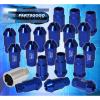 FOR NISSAN 12x1.25 LOCKING LUG NUTS TIME ATTACK TUNER WHEELS RIMS 20PC KIT BLUE