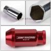 FOR DTS STS DEVILLE CTS 20 PCS M12 X 1.5 ALUMINUM 50MM LUG NUT+ADAPTER KEY RED