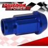 Universal 12Mmx1.5Mm Locking Lug Nuts Wheels Extended Aluminum 20 Piece Set Blue