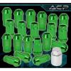 FOR SUZUKI M12x1.25MM LOCKING LUG NUTS 20PC VIP ALUMINUM ANODIZED GREEN