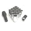 (16) 12x1.75 TUNER LUG NUTS ACORN OPEN END 6 POINT KEY WHEEL LOCKS CHROME