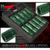 FOR NISSAN 12MMx1.25MM LOCKING LUG NUTS TRACK EXTENDED OPEN 20 PIECES UNIT GREEN