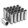 SILVER 60MM ALUMINUM WHEEL RIM LOCK ACORN TUNER LUG NUT+KEY CAMRY/CELICA/YARIS