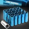 FOR CORVETTE MALIBU IMPALA 20 PCS M12 X 1.5 60MM LUG NUT+ADAPTER KEY CYAN