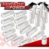 FOR MITSUBISHI 12x1.5 LOCK LUG NUTS DRIFTING HEAVY DUTY ALUMINUM 20PC SET SILVER