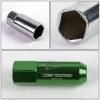 20 X M12 X 1.5 EXTENDED ALUMINUM LUG NUT+ADAPTER KEY MALIBU IMPALA GREEN