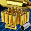 20pcs M12x1.5 Anodized 60mm Tuner Wheel Rim Acorn Lug Nuts Deville/CTS Gold