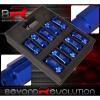 FOR NISSAN M12x1.25 LOCKING LUG NUTS SPORT RACING HEAVY DUTY ALUMINUM KIT BLUE