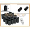 24 TUNER WHEEL LOCK LUG NUTS 8 POINT KEY 12X1.5 12 1.5 ACORN OPEN END BLACK T