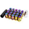 MUTEKI SR35 LUG NUTS STEEL NEO CHROME 12X1.5 16 PCS + 4 LOCKS CLOSE END 35MM 20