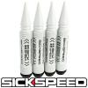 SICKSPEED 4 PC WHITE 5 1/2&#034; LONG SPIKED STEEL LOCKING LUG NUTS 12X1.5 L01