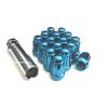 (16) 12x1.5 BLUE SPLINE TUNER LUG NUTS WHEEL LOCKS MOST HONDA ACURA MAZDA LEXUS