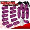 FOR NISSAN 12MMX1.25 LOCKING LUG NUTS RACING ALUMINUM TUNER WHEEL 20P KIT PURPLE