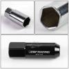 20 X M12 X 1.5 EXTENDED ALUMINUM LUG NUT+ADAPTER KEY DTS STS DEVILLE CTS BLACK