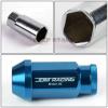 FOR IS250 IS350 GS460 20 PCS M12 X 1.5 ALUMINUM 50MM LUG NUT+ADAPTER KEY CYAN