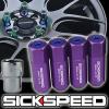 4 PURPLE/BLUE CAPPED ALUMINUM EXTENDED 60MM LOCKING LUG NUTS WHEELS 12X1.5 L02