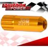 (20 PIECES) UNIVERSAL M12x1.5 ALUMINUM TUNER WHEEL LUG NUTS GOLD + LOCKING KEY