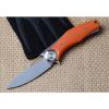 Smooth Open Hunting Orange G10 Handle D2 Plain Edge Tactical Knife Bearing Camp