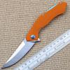 couteau orange g10 griff d2 plain edge flipper bearing jagdmesser knife messer