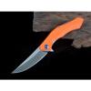 couteau orange g10 griff d2 plain edge flipper bearing jagdmesser knife messer