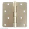 1WAL8 Battalion Door Hinges, Full Mortise, Plain Bearing - 4&#034;X4&#034; - 2 Pack- Brass