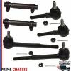 6 PC Kit Steering Parts Chevrolet BelAir 55-57 Tie Rod Ends Outer Inner  Sleeves