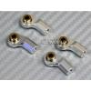 M3 METAL BENT Angled ROD ENDS For Aluminum Link Ends  Silver (4PCS)