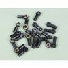 20PCS M3 Aluminum Rod End Ball End for 1/10 Crawler, Good Quality Black