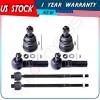 6 Pcs Suspension Ball Joint Tie Rod Ends Kit for 2006-2011 Cadillac DTS