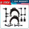 10 Pieces Suspension Set Tie Rod End Control Arm for 2003-2007 Honda Accord