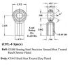 ECON 1/2 x 1/2-20 FEMALE LH ROD ENDS HEIM JOINTS HEIMS