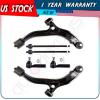 Suspension 2 Control Arm 2 Inner &amp; 2 Outer Tie Rod End for 96-00 Dodge Caravan