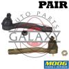 Moog Replacement New Outer Tie Rod End Pair For Acura Integra Honda Civic CRX