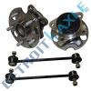 Brand New 4pc Kit: 2 Rear Wheel Bearing &amp; Hub Assembly + 2 Sway Bar End Link FWD