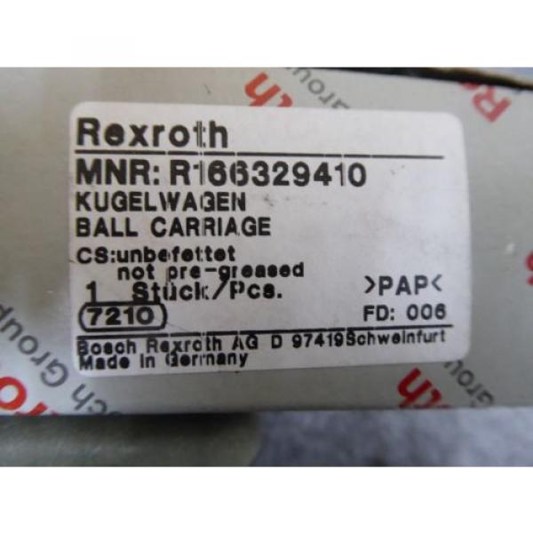 NEW REXROTH LINEAR BEARING # R166329410 #1 image