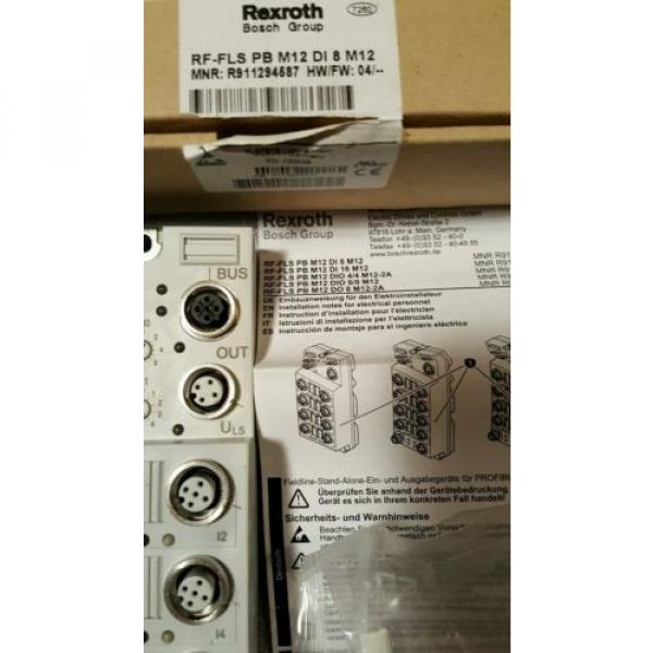 REXROTH  RF-FLS PB M12 DI 8 M12, MPN R911294587   **NEW** #2 image