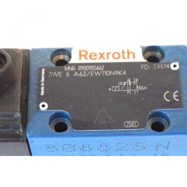 NEW REXROTH 3WE-6-A62 / EW110N9K4 VALVE R900905662 3WE6A62EW110N9K4 #2 image