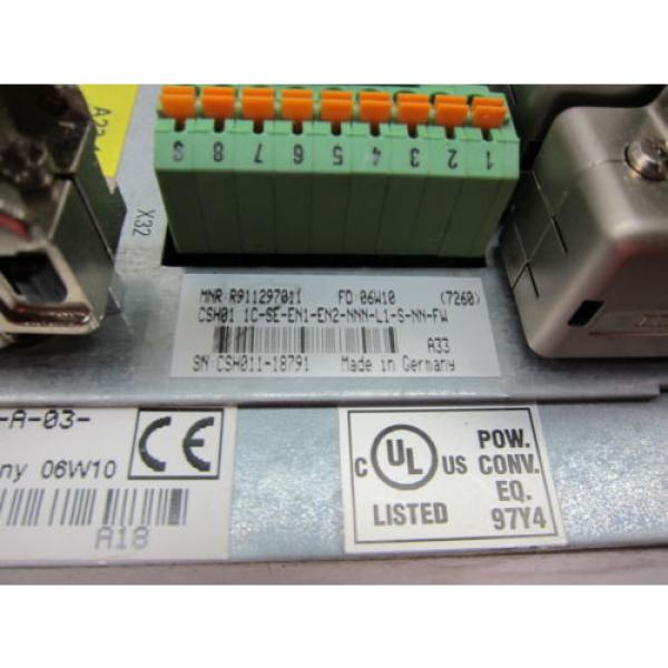 REXROTH HCS02.1E-W0028-A-03-NNNN IndraDrive C SERVO DRIVE SERCOS INTERFACE #12 image