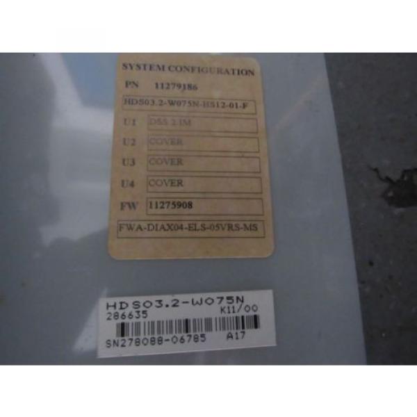 INDRAMAT REXROTH SERVO DRIVE HDS03.2-W075N HDS032-W075N W/ DSS2.1 REV K11/00 #5 image