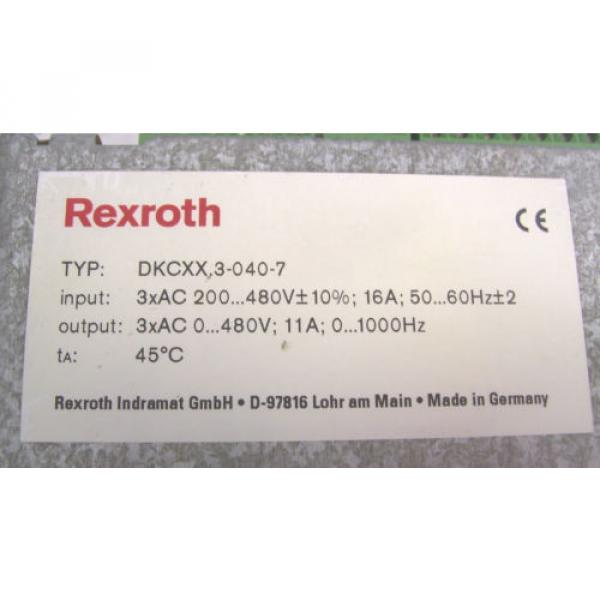 INDRAMAT REXROTH DRIVE DKC11.3-040-7-FW FWA-ECODR3-SGP-03VRS-MS 60 Day Warranty! #6 image